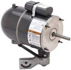 US Motors - 1/4 hp, TEAO Enclosure, Auto Thermal Protection, 1,075 RPM, 115 Volt, 60 Hz, Single Phase Permanent Split Capacitor (PSC) Motor - Size 48YZ Frame, Yoke Mount, 2 Speed, Ball Bearings, 4.40 Full Load Amps, B Class Insulation, CCW Lead End - Exact Tool & Supply