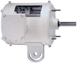 US Motors - 1/3 hp, TEAO Enclosure, Auto Thermal Protection, 1,700 RPM, 115/230 Volt, 60 Hz, Single Phase Permanent Split Capacitor (PSC) Motor - Size 56YZ Frame, Yoke Mount, 1 Speed, Ball Bearings, 4.4/2.2 Full Load Amps, F Class Insulation, Reversible - Exact Tool & Supply