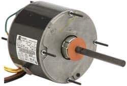 US Motors - 1/2 hp, TEAO Enclosure, Auto Thermal Protection, 825 RPM, 208-230 Volt, 60 Hz, Single Phase Permanent Split Capacitor (PSC) Motor - Size 48Y Frame, Stud Mount, 1 Speed, Sleeve Bearings, 2.8 Full Load Amps, B Class Insulation, Reversible - Exact Tool & Supply