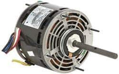 US Motors - 1/4 hp, OPAO Enclosure, Auto Thermal Protection, 1,075 RPM, 115 Volt, 60 Hz, Single Phase Permanent Split Capacitor (PSC) Motor - Size 48Y Frame, Band/Hub/Stud Mount, 3 Speed, Sleeve Bearings, 3.9 Full Load Amps, B Class Insulation, Reversible - Exact Tool & Supply