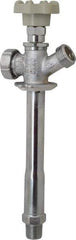 B&K Mueller - 1/2" Pipe, 6" Long Shank, Chrome Plated Brass Antisiphon Frostfree Sillcock - Handwheel Handle, Male & Solder End Connections, 125 psi WOG Rating - Exact Tool & Supply