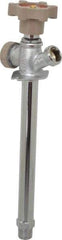 B&K Mueller - 1/2" Pipe, 8" Long Shank, Chrome Plated Brass Antisiphon Frostfree Sillcock - Handwheel Handle, Male & Solder End Connections, 125 psi WOG Rating - Exact Tool & Supply