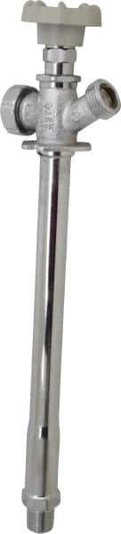 B&K Mueller - 1/2" Pipe, 10" Long Shank, Chrome Plated Brass Antisiphon Frostfree Sillcock - Handwheel Handle, Male & Solder End Connections, 125 psi WOG Rating - Exact Tool & Supply
