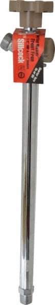 B&K Mueller - 1/2" Pipe, 14" Long Shank, Chrome Plated Brass Antisiphon Frostfree Sillcock - Handwheel Handle, Male & Solder End Connections, 125 psi WOG Rating - Exact Tool & Supply