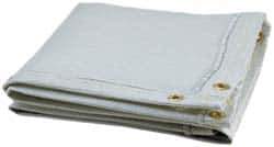 Steiner - 10' High x 10' Wide x 0.08" Thick Uncoated Fiberglass Welding Blanket - White, Grommet - Exact Tool & Supply
