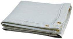 Steiner - 10' High x 10' Wide x 0.08" Thick Uncoated Fiberglass Welding Blanket - White, Grommet - Exact Tool & Supply
