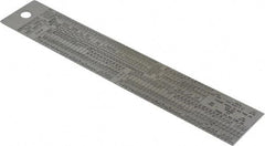 SPI - 6" Long, 1/64, 1/32" Graduation, Rigid Stainless Steel Rule - English Graduation Style, 1-1/4" Wide, Silver, Polished Finish - Exact Tool & Supply