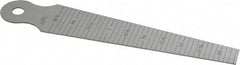 SPI - 5/8 to 1-3/16 Inch Measurement, 1 Leaf Taper Gage - 6 Inch Long, 1/64 Inch Graduation - Exact Tool & Supply