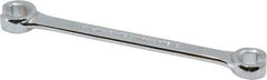 Blackhawk by Proto - 13 x 14mm, Full Polish, Open End Flare Nut Wrench - 6 Points, 7-1/2" OAL, Steel, Double End Head - Exact Tool & Supply