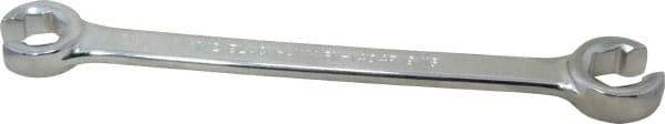 Blackhawk by Proto - 1/2 x 9/16", Full Polish, Open End Flare Nut Wrench - 6 Points, 7-1/2" OAL, Steel, Double End Head - Exact Tool & Supply