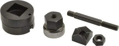 Greenlee - 0.945 Inch Hole Length x 0.945 Inch Wide, Square, Knockout Punch Unit - Hydraulic and Manually Operated, 14 Gauge Max in Mild Steel - Exact Tool & Supply