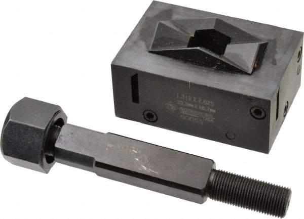 Greenlee - 2-5/8 Inch Hole Length x 1.312 Inch Wide, Rectangular Punch Unit - Hydraulic and Manually Operated, 10 Gauge Max in Mild Steel - Exact Tool & Supply