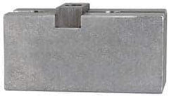 Abbott Workholding Products - 10" & Up Chuck Capacity, Tongue & Groove Attachment, Square Soft Lathe Chuck Jaw - 3 Jaws, Aluminum, 1.5748" Btw Mount Hole Ctrs, 4-1/2" Long x 1-1/2" Wide x 2" High, 0.4724" Groove, 0.4724" & 12mm Fastener - Exact Tool & Supply