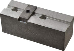 Abbott Workholding Products - 12" & Up Chuck Capacity, Tongue & Groove Attachment, Square Soft Lathe Chuck Jaw - 3 Jaws, Aluminum, 2-1/2" Btw Mount Hole Ctrs, 5-1/2" Long x 2" Wide x 2" High, 1/2" Groove, 1/2" Fastener - Exact Tool & Supply