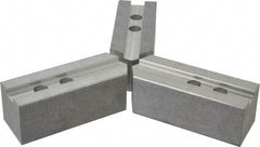 Abbott Workholding Products - 12" & Up Chuck Capacity, 1.5mm x 60° Serrated Attachment, Square Soft Lathe Chuck Jaw - 3 Jaws, Aluminum, 1.1811" Btw Mount Hole Ctrs, 5-1/2" Long x 2" Wide x 2" High, 0.7087" Groove, 0.5512" & 14mm Fastener - Exact Tool & Supply