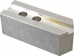 Abbott Workholding Products - 12" & Up Chuck Capacity, 1.5mm x 60° Serrated Attachment, Square Soft Lathe Chuck Jaw - 3 Jaws, Aluminum, 1.1811" Btw Mount Hole Ctrs, 5-1/2" Long x 2" Wide x 2" High, 0.8268" Groove, 0.6299" & 16mm Fastener - Exact Tool & Supply