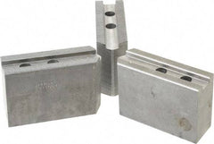 Abbott Workholding Products - 10" & Up Chuck Capacity, 1.5mm x 60° Serrated Attachment, Square Soft Lathe Chuck Jaw - 3 Jaws, Steel, 1.2598" Btw Mount Hole Ctrs, 4-1/2" Long x 1-1/2" Wide x 3" High, 0.6299" Groove, 0.4724" & 12mm Fastener - Exact Tool & Supply