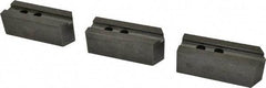 Abbott Workholding Products - 12" & Up Chuck Capacity, 1.5mm x 60° Serrated Attachment, Square Soft Lathe Chuck Jaw - 3 Jaws, Steel, 1.1811" Btw Mount Hole Ctrs, 5-1/2" Long x 2" Wide x 2" High, 0.7087" Groove, 0.5512" & 14mm Fastener - Exact Tool & Supply