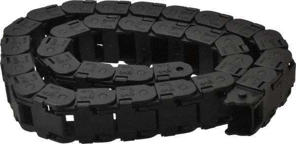 Igus - 3 Ft. Long, Igumid G, Snap Open Cable and Hose Carrier - 0.98 Inch Inside Width x 0.67 Inch Inside Height, 1.42 Inch Outside Width x 0.94 Inch Outside Height, 1-1/2 Inch Bend Radius - Exact Tool & Supply