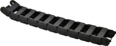 Igus - 1 Ft. Long, Igumid G, Snap Open Cable and Hose Carrier - 1-1/2 Inch Inside Width x 0.67 Inch Inside Height, 1.93 Inch Outside Width x 0.94 Inch Outside Height, 1-1/2 Inch Bend Radius - Exact Tool & Supply