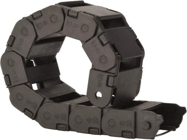 Igus - 1 Ft. Long, Igumid G, Snap Open Cable and Hose Carrier - 1.97 Inch Inside Width x 0.67 Inch Inside Height, 2.4 Inch Outside Width x 0.94 Inch Outside Height, 1-1/2 Inch Bend Radius - Exact Tool & Supply