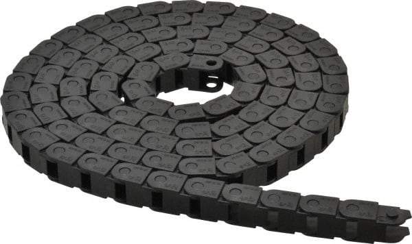 Igus - 6 Ft. Long, Igumid G, Fixed Open Cable and Hose Carrier - 0.39 Inch Inside Width x 0.41 Inch Inside Height, 0.65 Inch Outside Width x 0.59 Inch Outside Height, 1.1 Inch Bend Radius - Exact Tool & Supply