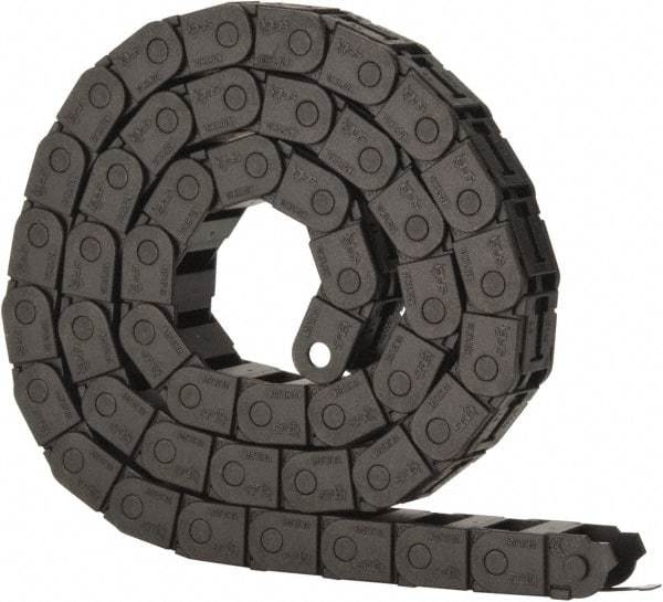 Igus - 3 Ft. Long, Igumid G, Snap Open Cable and Hose Carrier - 0.63 Inch Inside Width x 0.41 Inch Inside Height, 0.89 Inch Outside Width x 0.59 Inch Outside Height, 1.1 Inch Bend Radius - Exact Tool & Supply