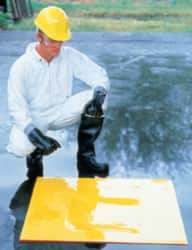 Made in USA - 36" Long x 36" Wide, Urethane Drain Seal - Orange, Use to Stop Contaminated Groundwater From Going Down the Drain - Exact Tool & Supply