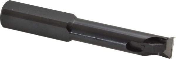 Made in USA - 0.7" Min Bore Diam, 4-1/2" OAL, 3/4" Shank Diam, Indexable Boring Bar - 2-1/2" Max Bore Depth, TPG 320 Insert, Clamp Holding Method - Exact Tool & Supply