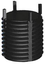 Jergens - M10x1.25 External, Metric Fine, 10mm Insert Length, Solid Keylocking Thread Inserts - Carbon Steel, Zinc Phosphate Finish, Grade C1215, 6G External Class of Fit, Use Tool 215-064822 - Exact Tool & Supply
