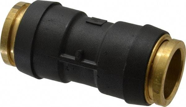 Parker - 3/4" Tube OD, Composite Push-to-Connect Tube Union - Tube to Tube Connection, 250 Max psi, Buna-N O-Ring, -40 to 200°F Working Temp - Exact Tool & Supply
