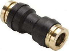 Parker - 1/2" Tube OD, Composite Push-to-Connect Tube Union - Tube to Tube Connection, 250 Max psi, Buna-N O-Ring, -40 to 200°F Working Temp - Exact Tool & Supply