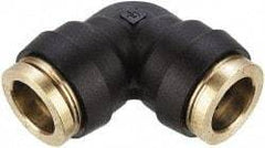 Parker - 1/4" Tube OD, Composite Push-to-Connect Tube Union Elbow - Tube to Tube Connection, 250 Max psi, Buna-N O-Ring, -40 to 200°F Working Temp - Exact Tool & Supply