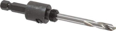 Starrett - 9/16 to 1-3/16" Tool Diam Compatibility, Straight Shank, Stainless Steel Integral Pilot Drill, Hole Cutting Tool Arbor - 3/8" Min Chuck, Hex Shank Cross Section, Threaded Shank Attachment, For SH, DH, CT & D Hole Saws - Exact Tool & Supply