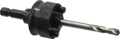 Starrett - 1-1/4 to 8-9/32" Tool Diam Compatibility, Straight Shank, Stainless Steel Integral Pilot Drill, Hole Cutting Tool Arbor - 3/8" Min Chuck, Hex Shank Cross Section, Threaded Shank Attachment, For SH, DH, CT & D Hole Saws - Exact Tool & Supply