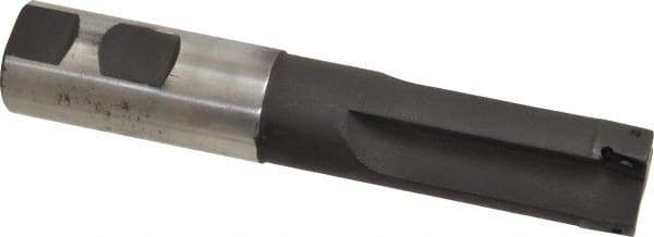 Cutting Tool Technologies - 1" Cut Diam, 0.38" Max Depth of Cut, 1" Shank Diam, 5.51" OAL, Indexable Square Shoulder End Mill - APKT 1003... Inserts, Weldon Shank, 90° Lead Angle - Exact Tool & Supply