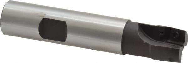 Cutting Tool Technologies - 5/8" Cut Diam, 0.38" Max Depth of Cut, 5/8" Shank Diam, 3-1/4" OAL, Indexable Square Shoulder End Mill - APKT 1003... Inserts, Weldon Shank, 90° Lead Angle - Exact Tool & Supply