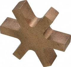 Boston Gear - 1-3/8" Max Bore Diam, FC25 Coupling Size, Flexible 3-Jaw Insert Coupling - 2-1/2" OD, Bronze, Order 2 Hubs & 1 Insert for Complete Coupling - Exact Tool & Supply