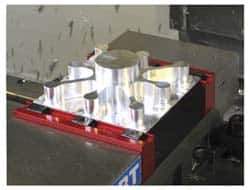 Mitee-Bite - 1" Wide x 1/2" High x 1/2" Thick, Single Variable Jaw Vise Jaw - Hard, Steel, Fixed Jaw, Compatible with Dyna-Force Clamps, Pitbull Clamps Vises - Exact Tool & Supply