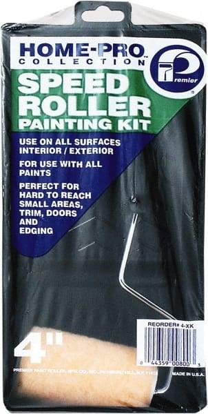 Premier Paint Roller - 3/8" Nap, Wall Paint Roller Set - 10" Wide, Steel Frame, Includes Paint Tray, Roller Cover & Frame - Exact Tool & Supply