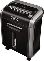 FELLOWES - 5/32 x 1-1/2" Strip, Cross Cut Manual Shredder - 10-7/16" Long x 15-3/8" Wide x 21" High, Level 4 Security, 6 Gal Wastebasket - Exact Tool & Supply
