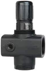 Norgren - 1-1/2 NPT Port, 440 CFM, Aluminum Heavy-Duty Regulator - 5 to 125 psi Range, 300 Max psi Supply Pressure, 1/4" Gauge Port Thread, 4-1/4" Wide x 7.09" High - Exact Tool & Supply