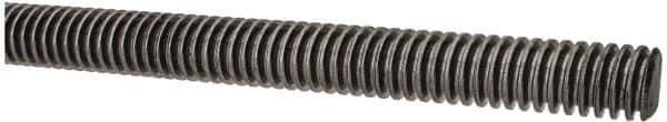 Keystone Threaded Products - 1/2-10 Acme, 3' Long, Low Carbon Steel General Purpose Acme Threaded Rod - Oil Finish Finish, Left Hand Thread, 2G Fit - Exact Tool & Supply