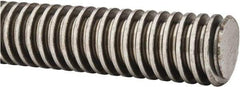 Keystone Threaded Products - 1-1/4-4 Acme, 6' Long, Alloy Steel General Purpose Acme Threaded Rod - Oil Finish Finish, Right Hand Thread, 2G Fit - Exact Tool & Supply