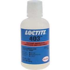 Loctite - 1 Lb Bottle Clear Instant Adhesive - Series 403, 24 hr Full Cure Time - Exact Tool & Supply
