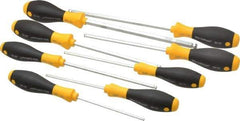 Wiha - 8 Piece Screw Holding Ball End Hex Screwdriver Set - Bit Sizes: Hex Inch 1/8, 9/64, 5/32, 3/16, 7/32, 1/4, 5/16 & 3/8 - Exact Tool & Supply