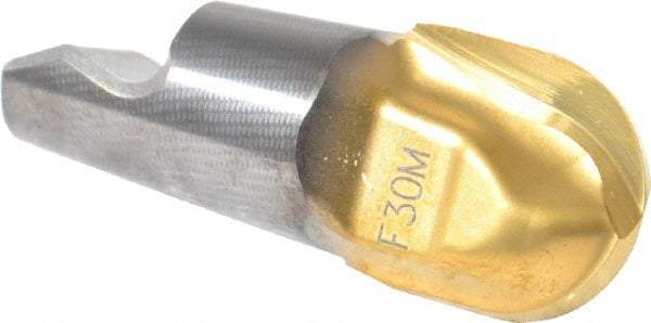 Seco - MM16 M07 Grade F30M Carbide Ball Nose Milling Tip Insert - TiAlN/TiN Finish, 2 Flutes, 5/8" Cutting Diam, 0.638" Depth of Cut, 0.724" Extension, 5/16" Cnr Rad - Exact Tool & Supply