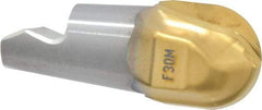 Seco - MM16 M07 Grade F30M Carbide Ball Nose Milling Tip Insert - TiAlN/TiN Finish, 2 Flutes, 0.63" Cutting Diam, 0.638" Depth of Cut, 0.724" Extension, 0.315" Cnr Rad - Exact Tool & Supply