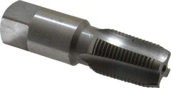 Interstate - 3/8-18 NPT Thread, 4 Flute Standard Pipe Tap - 2-9/16" OAL, 1-1/16" Thread Length, 0.7" Shank Diam, Bright Finish, Carbon Steel - Exact Tool & Supply