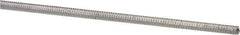 Made in USA - #4-40 UNC (Coarse), 3' Long, Low Carbon Steel Threaded Rod - Zinc-Plated Finish, Right Hand Thread - Exact Tool & Supply
